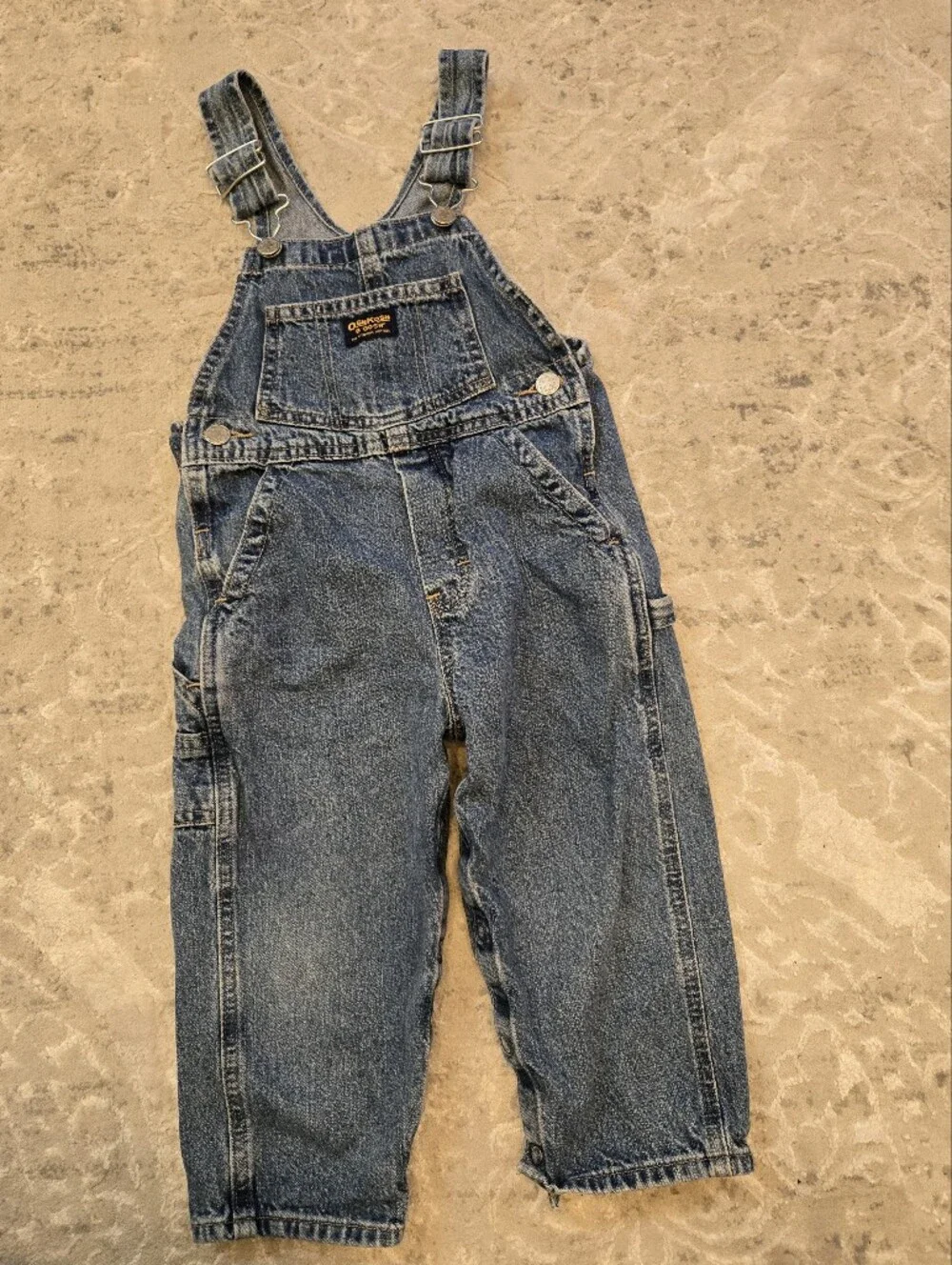 OshKosh B'gosh Distressed Blue Denim Overalls